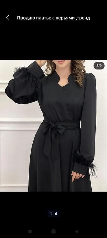 second hand: Коралловое турецкое платье в отличном состоянии 1500сом чёрное — 3