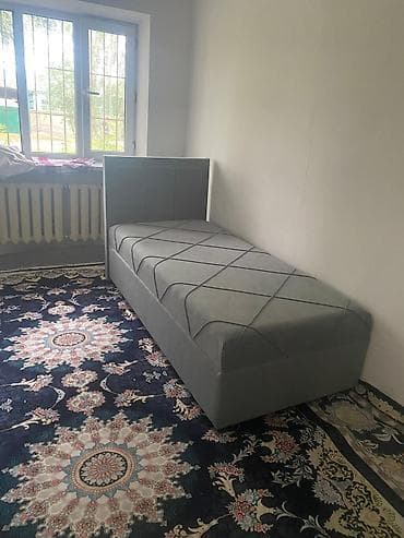 одинарный диван: Односпальная кровать, С мягким изголовьем, длина - 210 см — 10