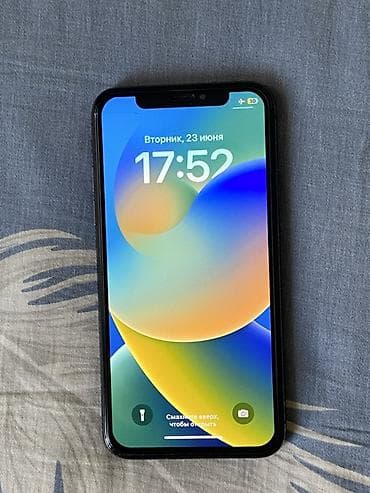 redmi 15: IPhone X, Б/у, 256 ГБ, Space Gray, Защитное стекло, 53 % — 1