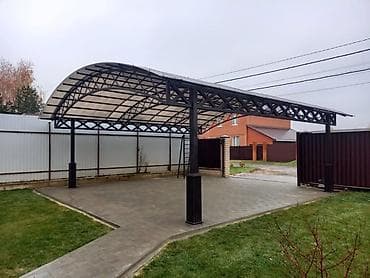 мини ферма: Навес, Арочный, Металл, Поликарбонат, Установка — 3