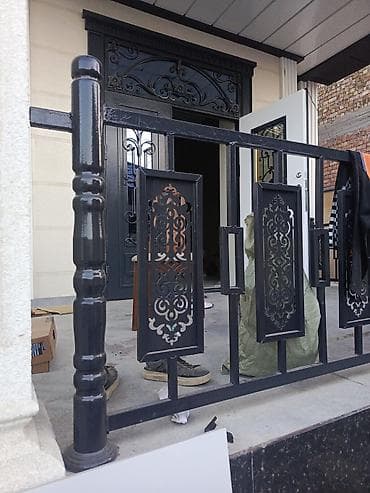 Кованые перила и ограждения для крыльца/лестницы - Материал: сталь