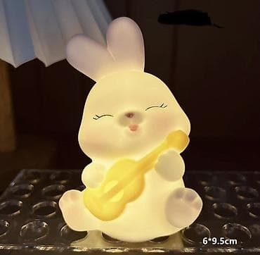 костюм быка: Ночник-игрушка «Кролик» – компактный декоративный светильник с мягким — 4