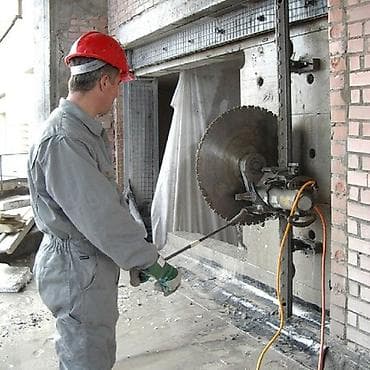 металом: Алмазная резка проёмов в бетоне, кирпиче и железобетоне - Выполнение — 1