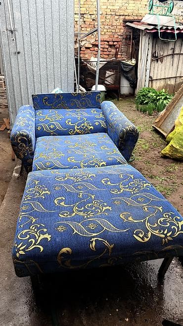 стенки ош: Кресло-кровать, Б/у, Односпальный, Платная доставка, цвет - Синий — 9