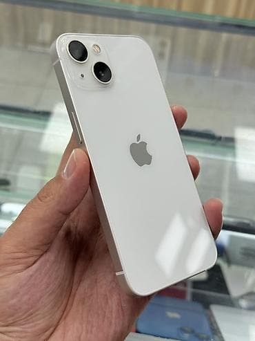 poco 7: IPhone 13, Б/у, 256 ГБ, Белый, Защитное стекло, Чехол, 100 % — 2