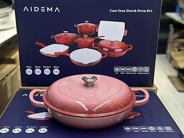 Кухонные принадлежности: Набор посуды AIDEMA Cast Iron Dutch Oven Set — эмалированный чугун в — 4