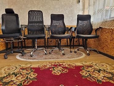 игровое коесло: Офисное кресло, С колесиками, цвет - Черный — 4