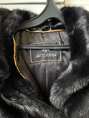 рубашку классическую: Шуба, Норка, Короткая модель, Made in KG, С капюшоном, M — 3