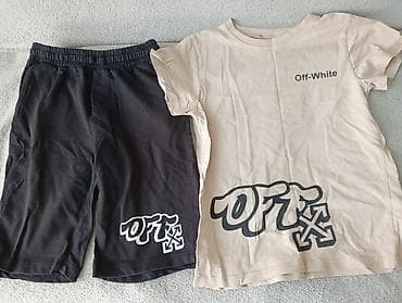 off white: Летний комплект Off-White: футболка + шорты - Состав: 100% хлопок — 1