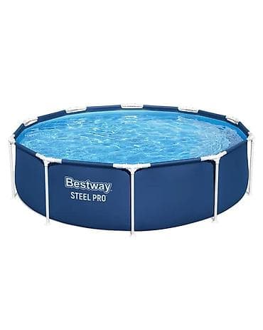 Спорт и хобби: Каркасный бассейн Bestway Steel Pro - Тип: наземный каркасный бассейн — 1