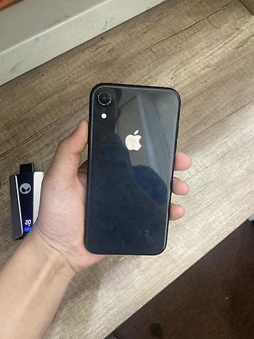 IPhone Xr, Б/у, 128 ГБ, Jet Black, Защитное стекло, Чехол, 80 %