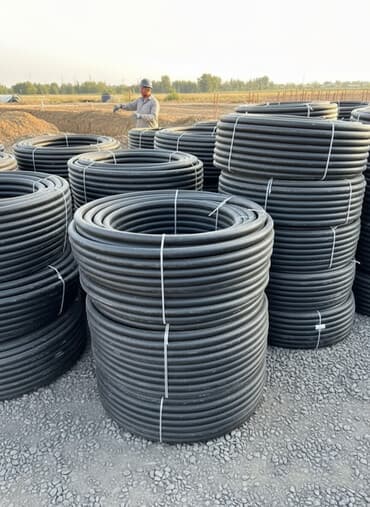 полиетиленовые трубы: Суу түтүгү Материалы: Полиэтилен (ПЭ) — 1