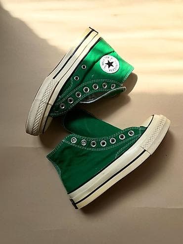 конверс: Мужские кроссовки, 36, Converse, Б/у, цвет - Зеленый, Самовывоз — 1