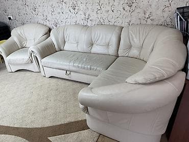 раскладной диван: Комплект мягкой мебели, цвет - Бежевый — 2