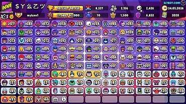 a 72: Продаю аккаунт в Brawl Stars 90тыс кубков. Перепривязка на вашу почту — 2