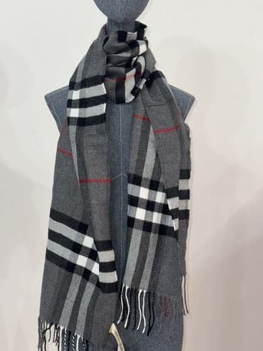 Ковролин: Люксовые аналоги шарфов Burberry в фирменной клетке Брендированная — 3