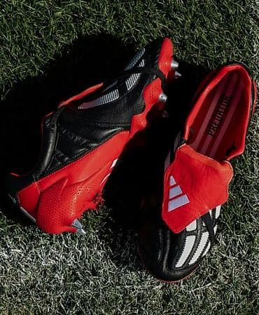 бутсы adidas: Футбольные бутсы adidas Predator (цвет: черный/красный/белый) — 3