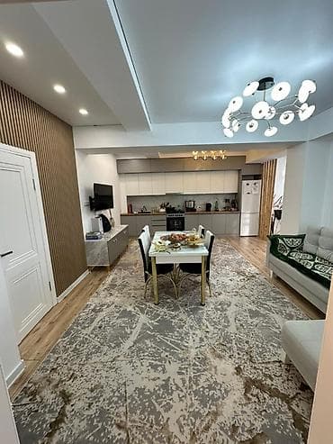 продаю 2 ком кв аламедин 1: 2 комнаты, 70 м², 7 этаж, Дизайнерский ремонт — 1