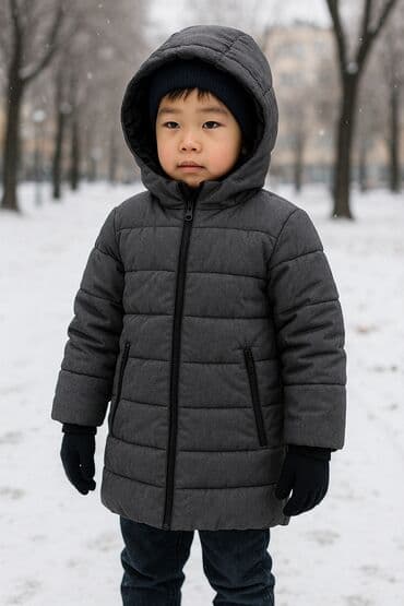 спортивный костюм лининг: Новая зимняя куртка на мальчика размер 128 см, с флисовым подкладом — 1