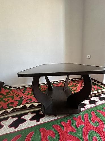 стол для гостиный: Журнальный стол, Прямоугольный, С колесиками, цвет - Коричневый — 5