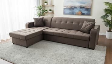 двухяросный диван: Угловой диван, С ящиками, Трехместный — 1