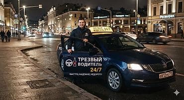 Трезвый водитель 24/7 Услуга профессионального трезвого водителя на
