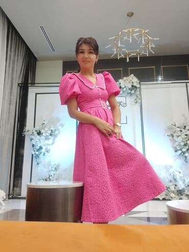 высокооплачиваемая работа для девушек бишкек: Очень красивое платье цвета фуксии. как Барби. ткань плотный. одела — 2