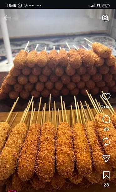 бизнес балыкчы: Кукурузные доги на шпажках (корндоги), обваленные в хрустящей — 1