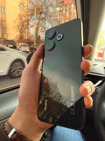 мобильный телефон xiaomi: Redmi, Redmi 13, Б/у, 128 ГБ, цвет - Черный, 2 SIM — 1