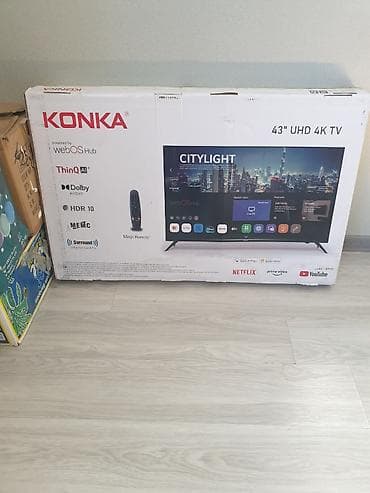 ТВ жана Видео: Телевизор KONKA 43" UHD 4K - Диагональ: 43" - Разрешение: 4K UHD - — 1