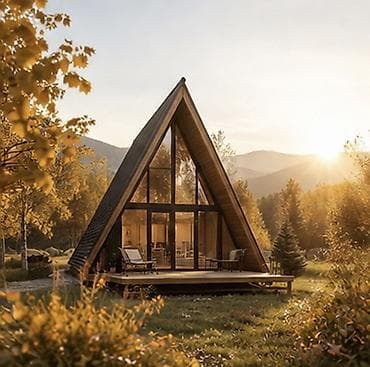 козырек для дома: A‑Frame дом-шале с панорамным остеклением Строим A-frame дома и — 2