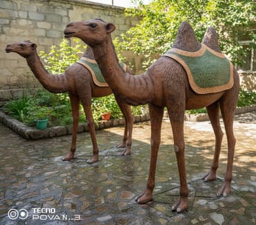 Декоративные скульптуры верблюдов в натуральную величину - Набор из