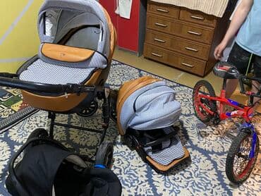 коляска prego: Коляска, цвет - Коричневый, Б/у — 1