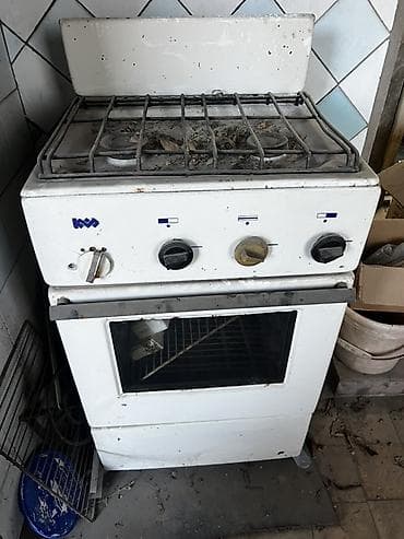 Газовая плита с духовкой, напольная, белая. - 2 конфорки на варочной at lalafo.kg Газовая плита с духовкой, напольная, белая. - 2 конфорки на варочной