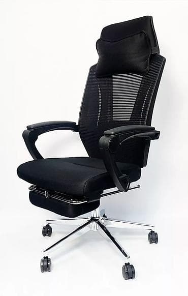 Офис креслолору: Офис креслолор, Жаңы, Дөңгөлөктүү, түсү - Кара, Өзү алып кетүү, Акылуу жеткирүү — 2