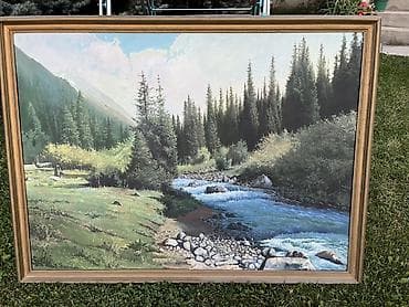 смарт часы ми 6: Картина маслом «Горная река» в раме + всесезонная шина P225/70R16 + — 1