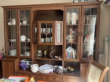 Стенка-шкаф, Тип стенки-шкафа: Горка, Для зала, Особенности: Для хранения посуды