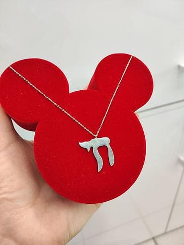 Үлпөт көйнөктөрү жана аксессуарлар: Серебро 925 пробы Серебряная Печатка с подвеской Хай Длина 45 см — 2