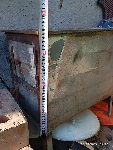 Дровяная печь-плита из металла тоочной поверхностью на 2 конфорки