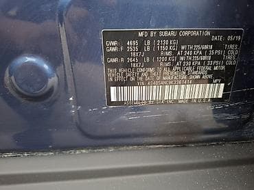 движок бензин: Subaru Outback: 2019 г., 2.5 л, Вариатор, Бензин, Универсал — 9