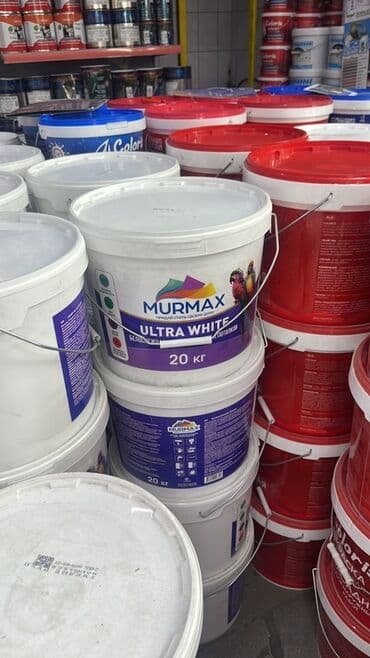 швабра для дома: Краска Murmax Ultra White в ведре 20 кг. Подходит для внутренних — 1