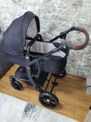 купить колеса на коляску бу: Коляска, цвет - Черный, Б/у — 9