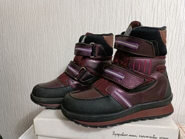 мурской батинки: Сапоги зимние, Минимен (Турция), кожа, внутри мех цигейка, бордового — 4