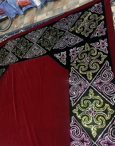 картины пастелью: Национальное декоративное полотно/покрывало из бархата с ручной — 2