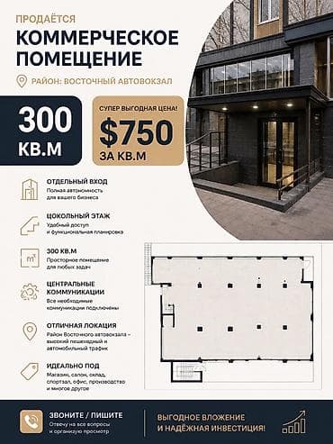 аренда помещений дордой: 🚨 Срочно продаётся коммерческое помещение 🚨 💥 Отличный вариант под — 1
