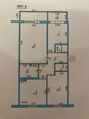 3 комнаты, 62 м², 8 мкр 105 серия, 9 этаж, Косметический ремонт at lalafo.kg 3 комнаты, 62 м², 8 мкр 105 серия, 9 этаж, Косметический ремонт