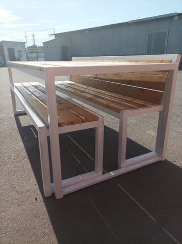 прихошка мебель: Скамейка в наличии. Скамейка со спинкой и без. Уличный мебель комплект — 6