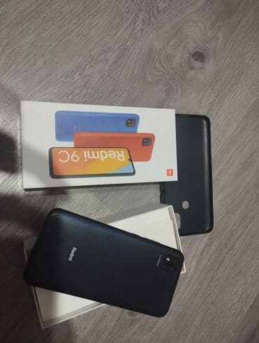 Redmi, Redmi 9C, Б/у, 64 ГБ, цвет - Черный, 1 SIM, 2 SIM