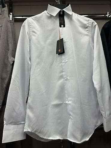 Мужская рубашка, S, M, L, Новый, цвет - Белый