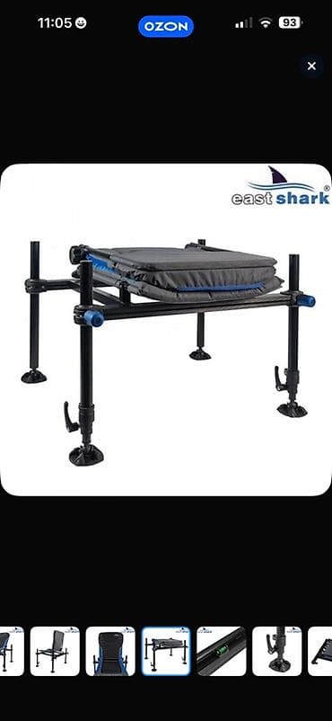 раскладной кресло кровать: Походный складной стул, Новый, Другой материал, цвет - Черный — 2